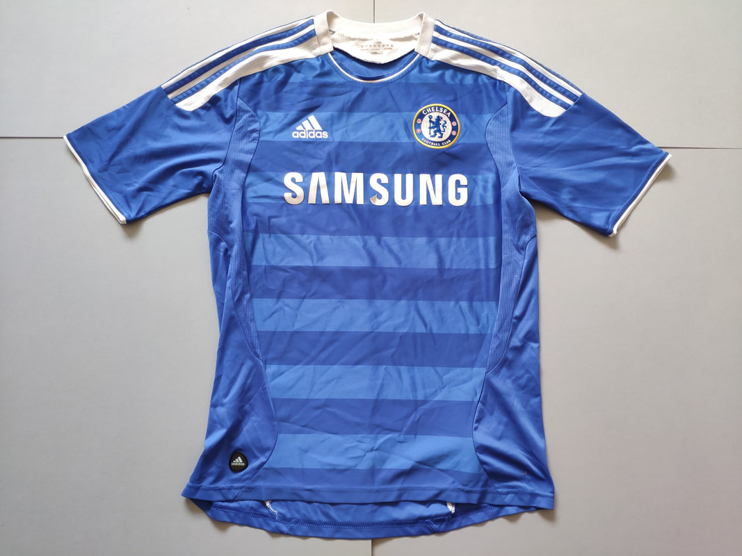 Chelsea F.C. Home 2011/2012 Football Shirt Manufactured By Adidas. The Club Plays Football In England.