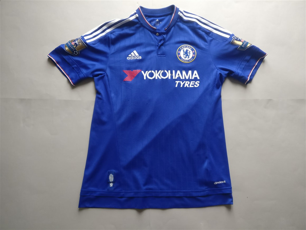 Chelsea F.C. Home 2015/2016 Football Shirt Manufactured By Adidas. The Club Plays Football In England.