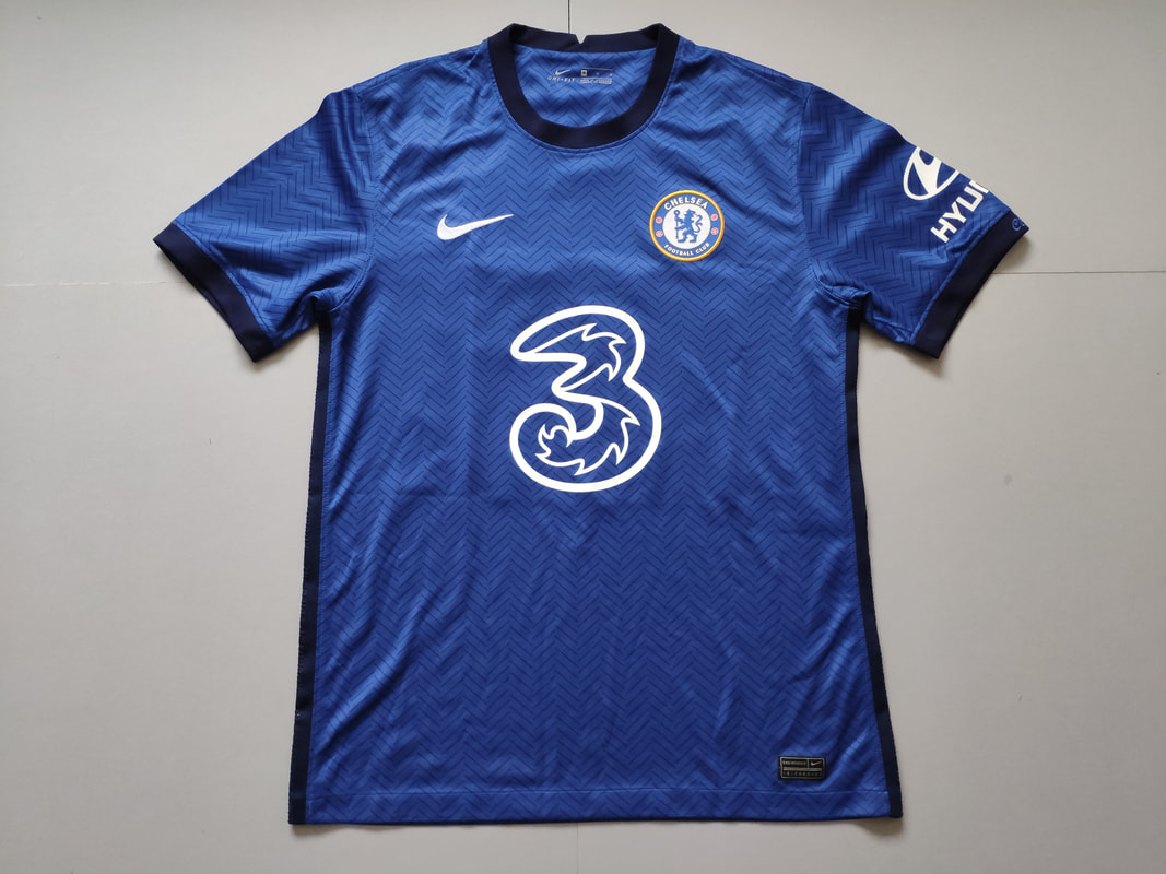 Chelsea F.C. Home 2020/2021 Football Shirt Manufactured By Nike. The Club Plays Football In England.