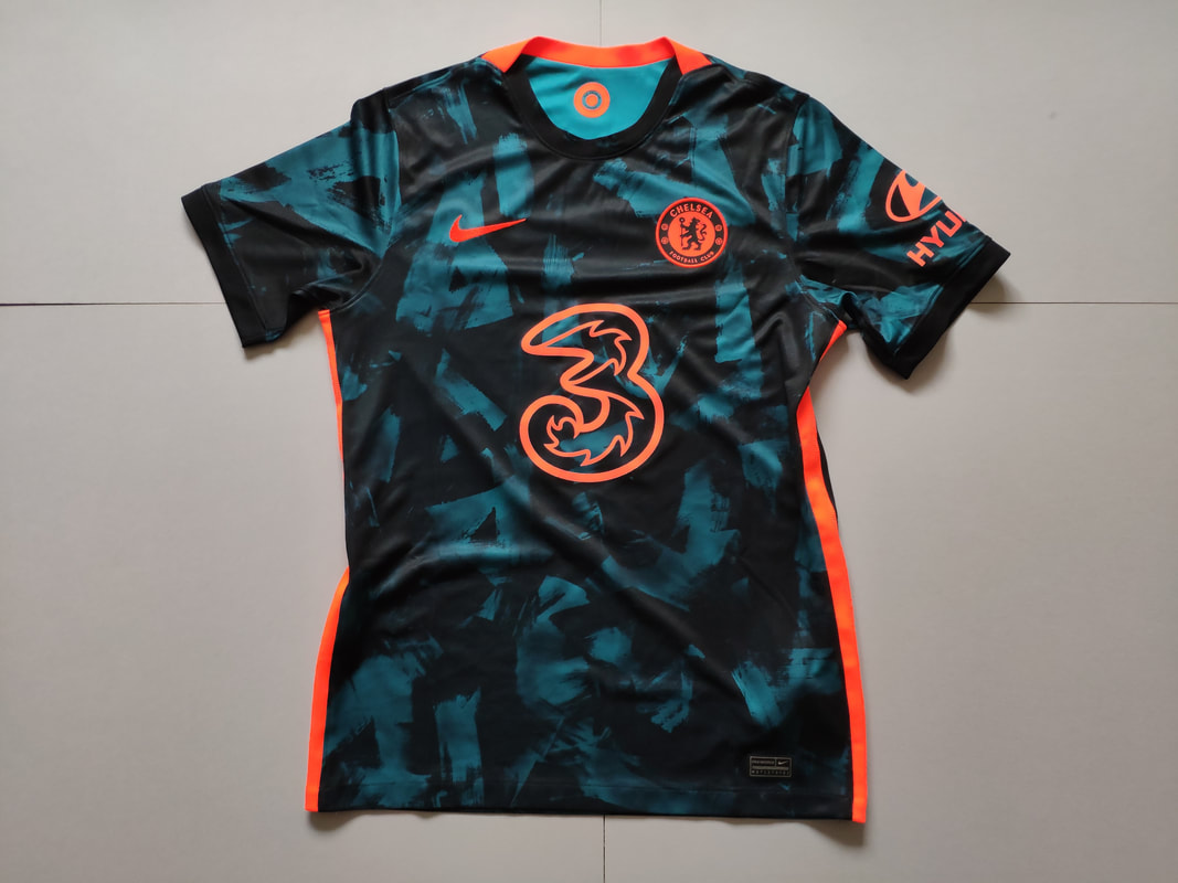 Chelsea F.C. Third 2021/2022 Football Shirt Manufactured By Nike. The Shirt Is Sponsored By Three.