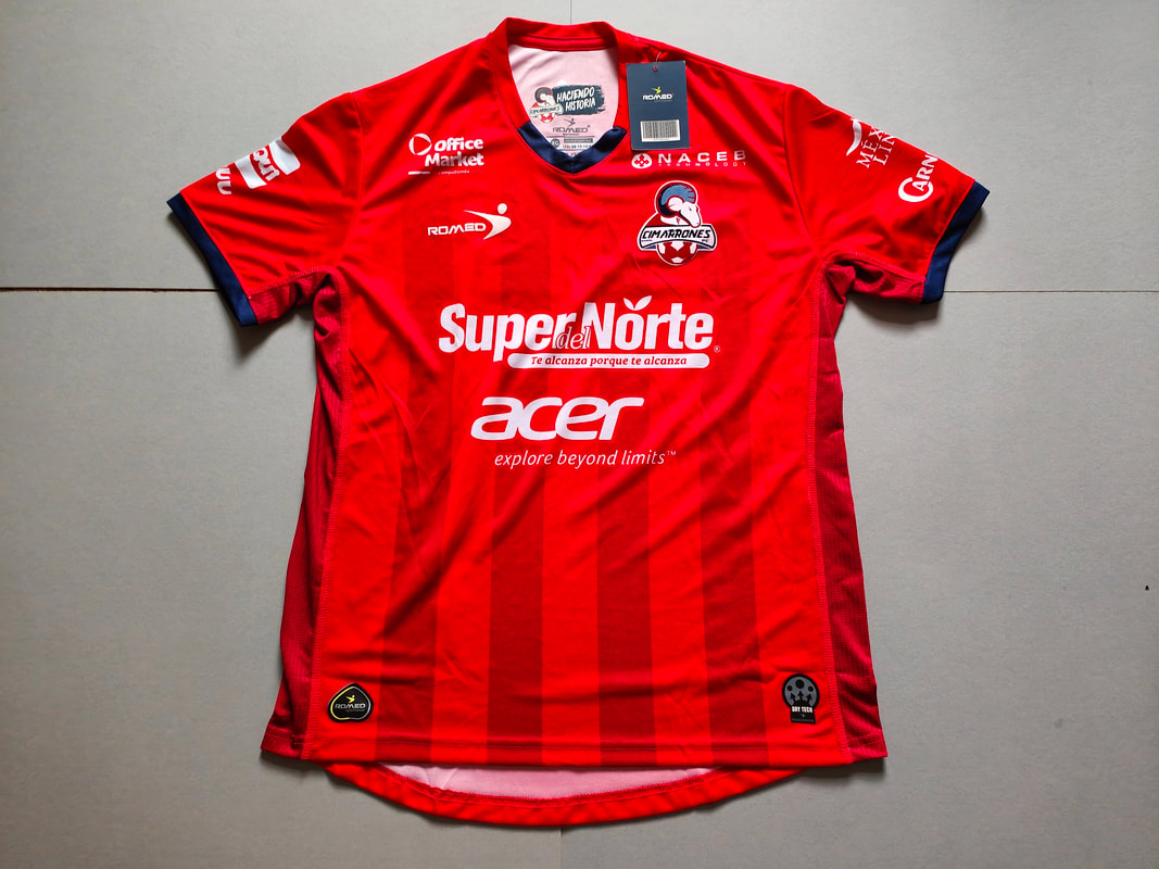 Cimarrones de Sonora Home 2017/2018 Football Shirt Manufactured By Romed. The Club Plays Football In Mexico.