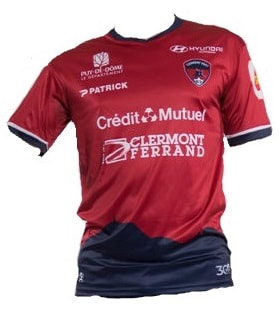 Clermont Foot​​​​ Home 2020/2021 Football Shirt Manufactured By Patrick. The Club Plays Football In France.