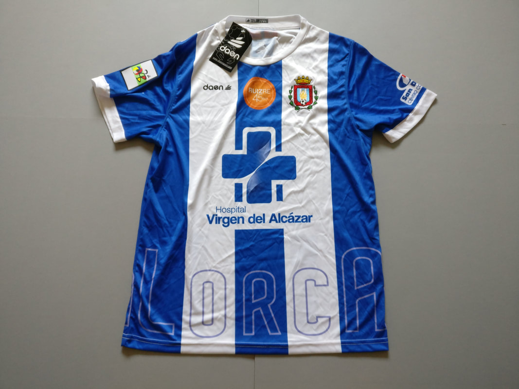 CF Lorca Deportiva Home 2017/2018 Football Shirt Manufactured By Daen. The Club Plays Football In Spain.