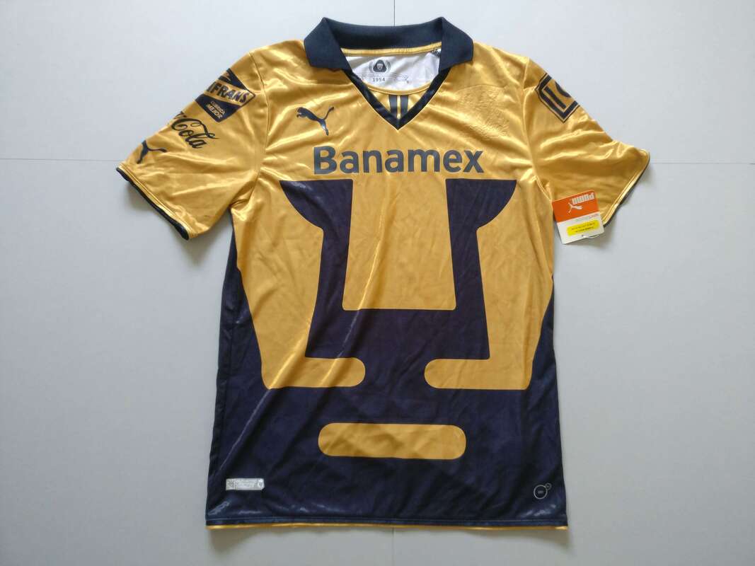 Club Universidad Nacional Away 2013/2014 Football Shirt Manufactured By Puma. The Club Plays Football In Mexico.
