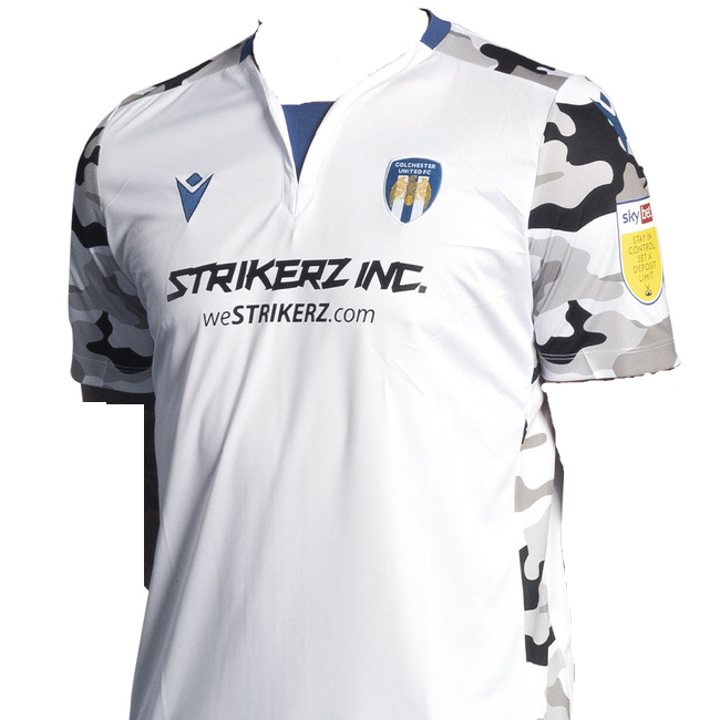Colchester United Third 2020/2021 Football Shirt Manufactured By Macron. The Club Plays Football In England.