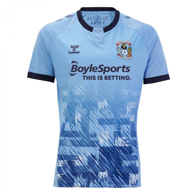 Coventry City Home 2020/2021 Football Shirt Manufactured By Hummel. The Club Plays Football In England.