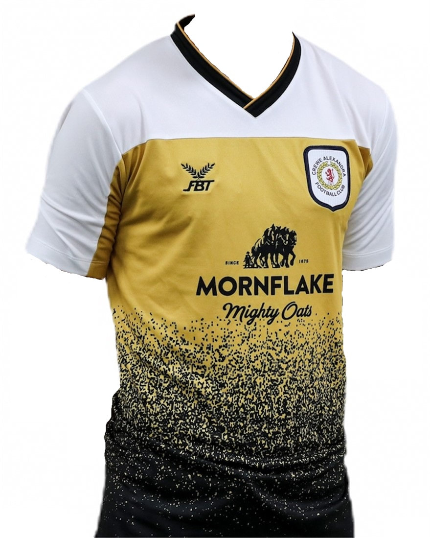 Crewe Alexandra Away 2020/2021 Football Shirt Manufactured By FBT. The Club Plays Football In England.