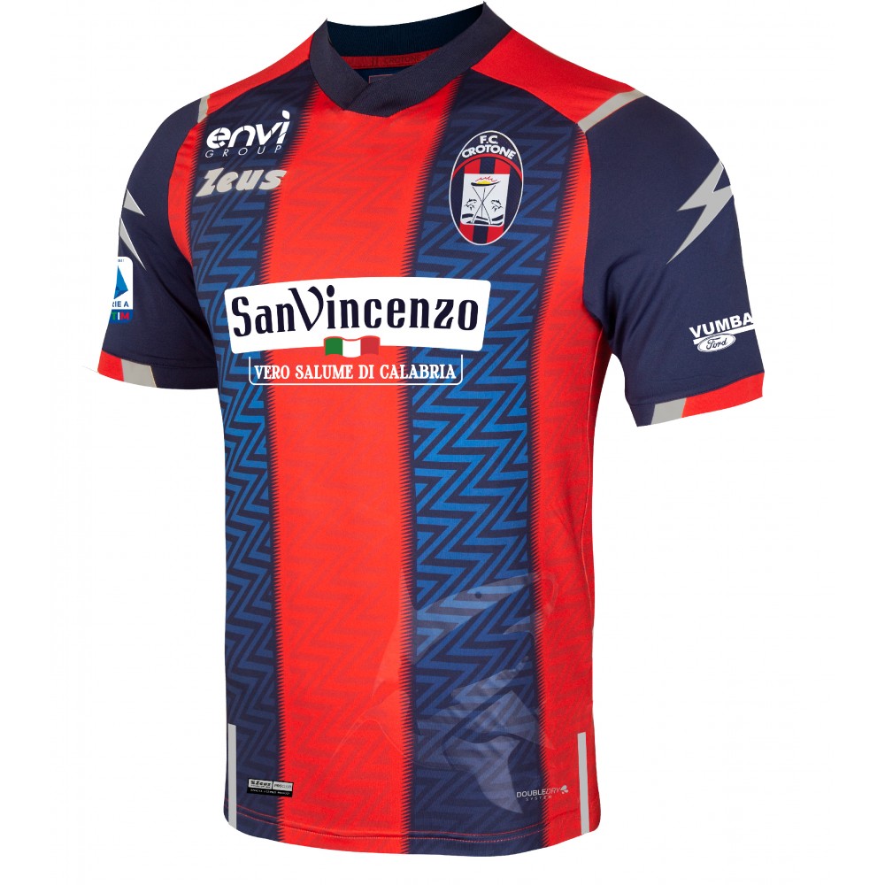 Crotone Home 2020/2021 Football Shirt Manufactured By Zeus. The Club Plays Football In Italy.