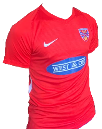 Dagenham & Redbridge Home 2020/2021 Football Shirt Manufactured By Nike. The Club Plays Football In England.