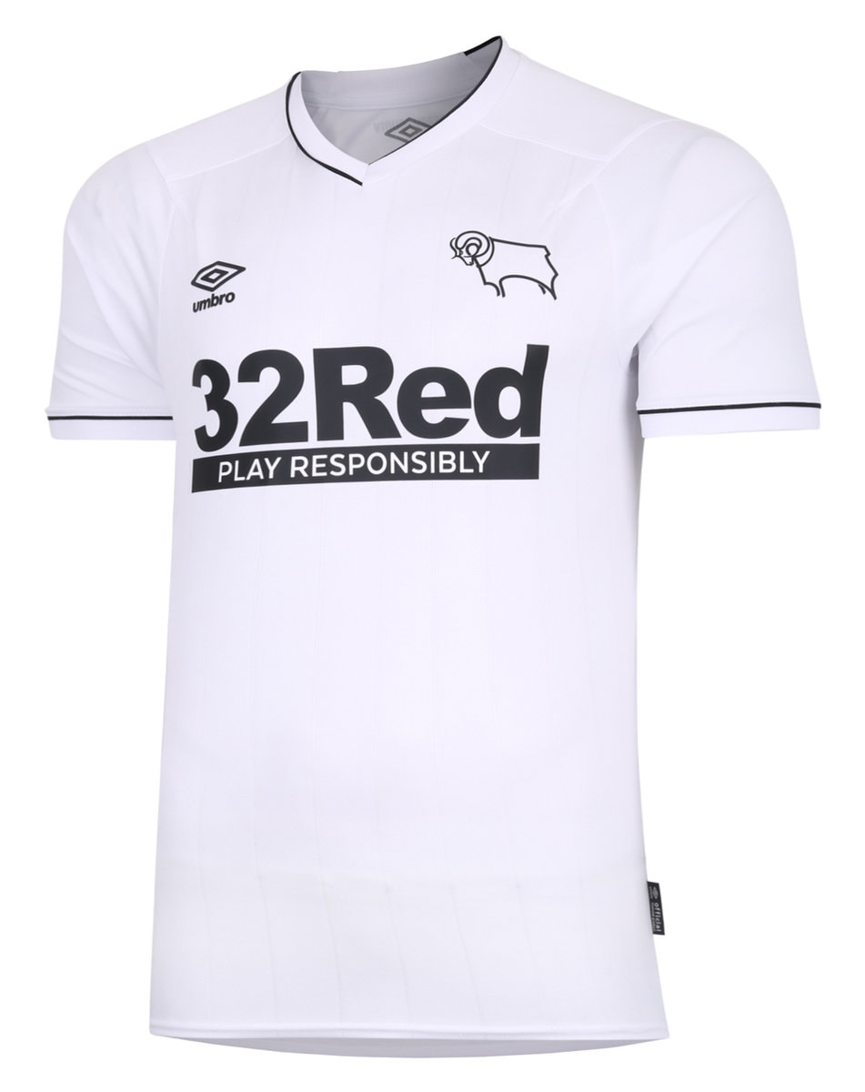 Derby County Home 2020/2021 Football Shirt Manufactured By Umbro. The Club Plays Football In The Championship.