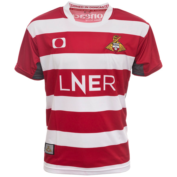 Doncaster Rovers Home 2020/2021 Football Shirt Manufactured By Elite Pro Sport. The Club Plays Football In League One.