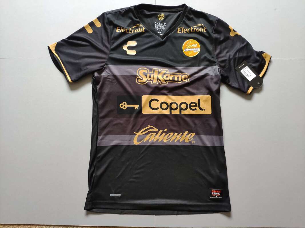 Dorados de Sinaloa Away 2017/2018 Football Shirt Manufactured By Charly. The Club Plays Football In Mexico.