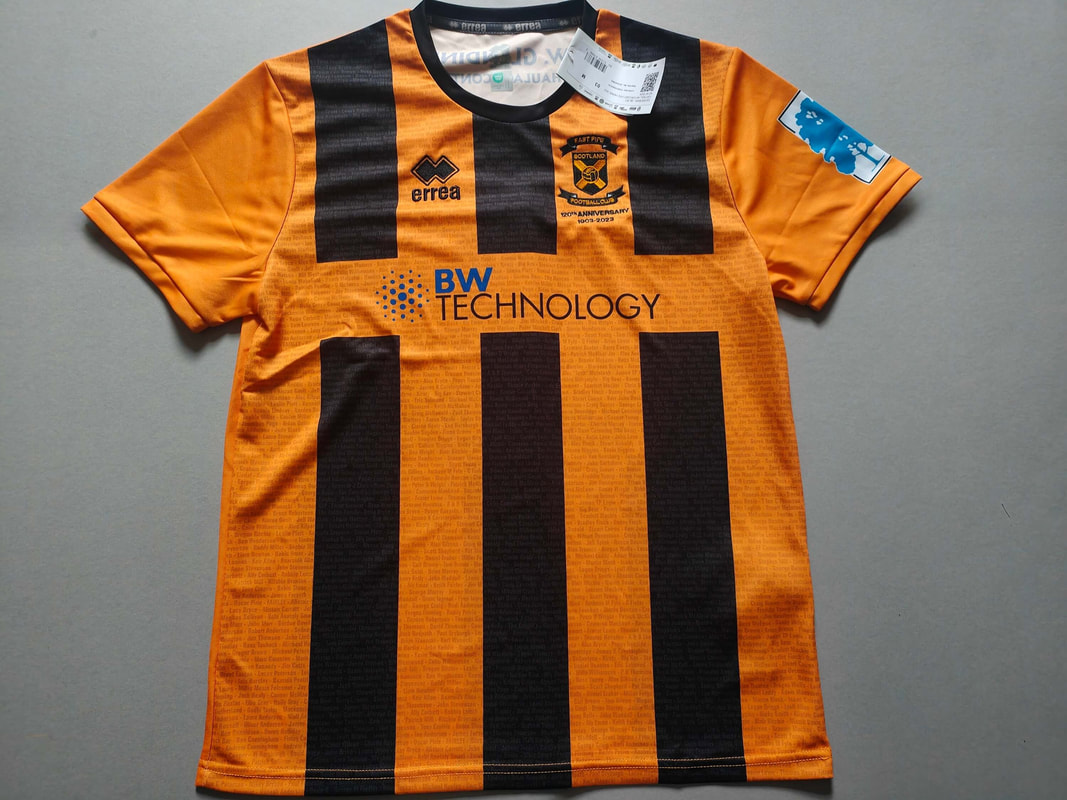 East Fife F.C Home 2023/2024 Football Shirt Manufactured By Errea. The Club Plays Football In Scotland.