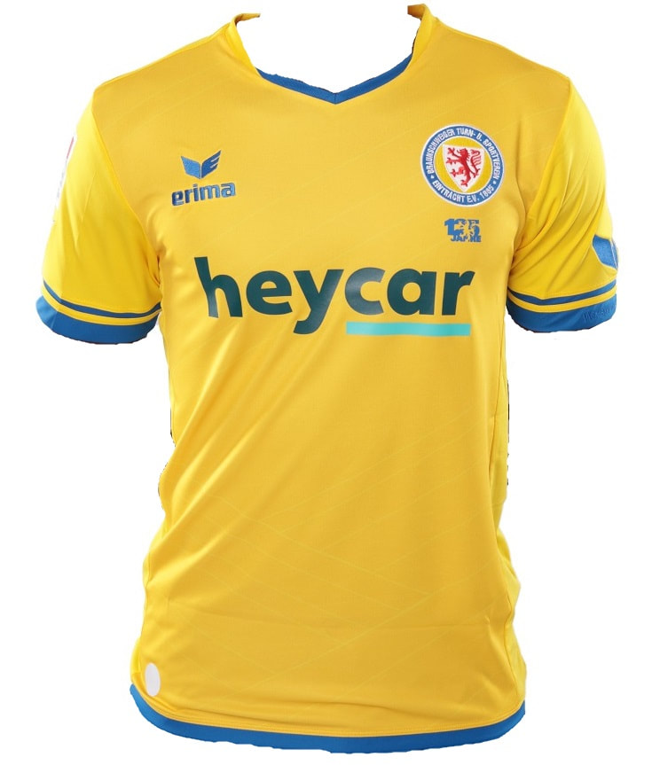 Eintracht Braunschweig Home 2020/2021 Football Shirt Manufactured By Erima. The Club Plays Football In Germany.