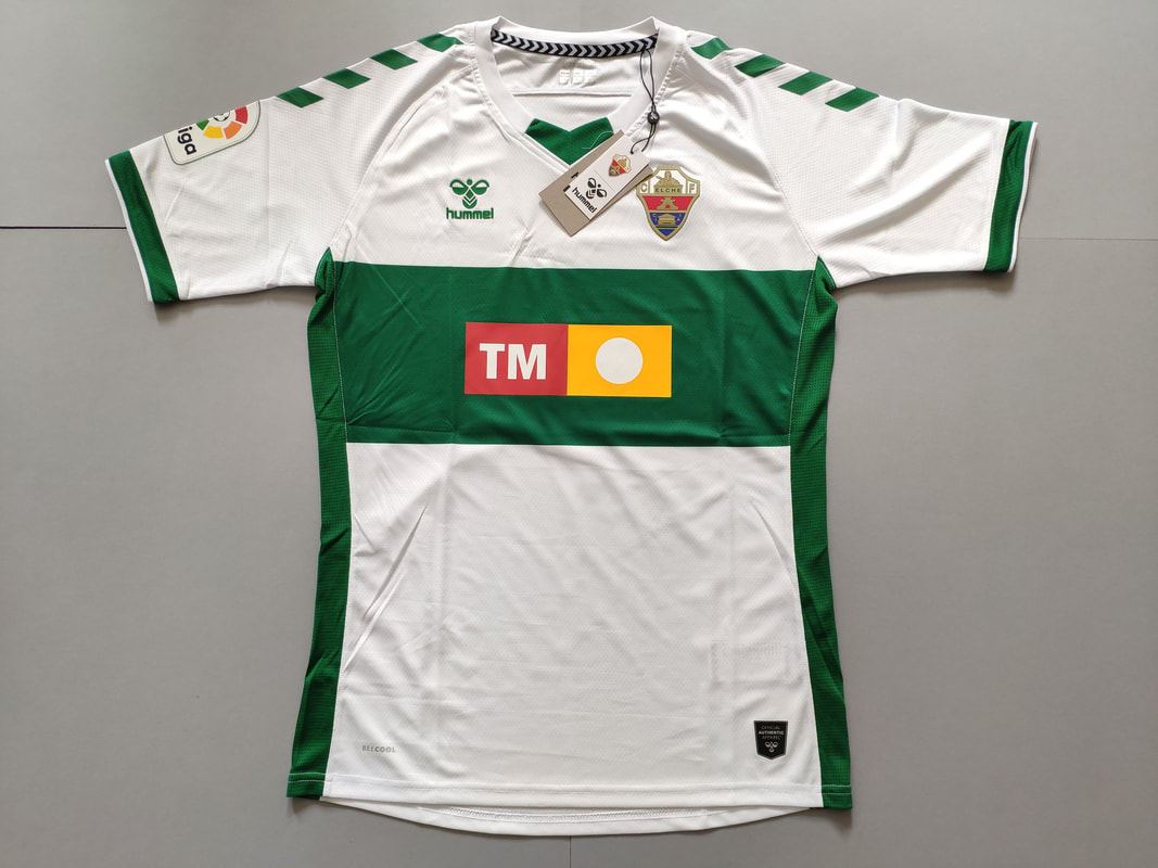 Elche CF Home 2020/2021 Football Shirt Manufactured By Hummel. The Club Plays Football In Spain.