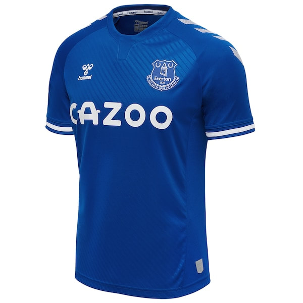 Everton 2020/2021 Home Football Shirt Manufactured By Hummel. The Club Plays Football In England.