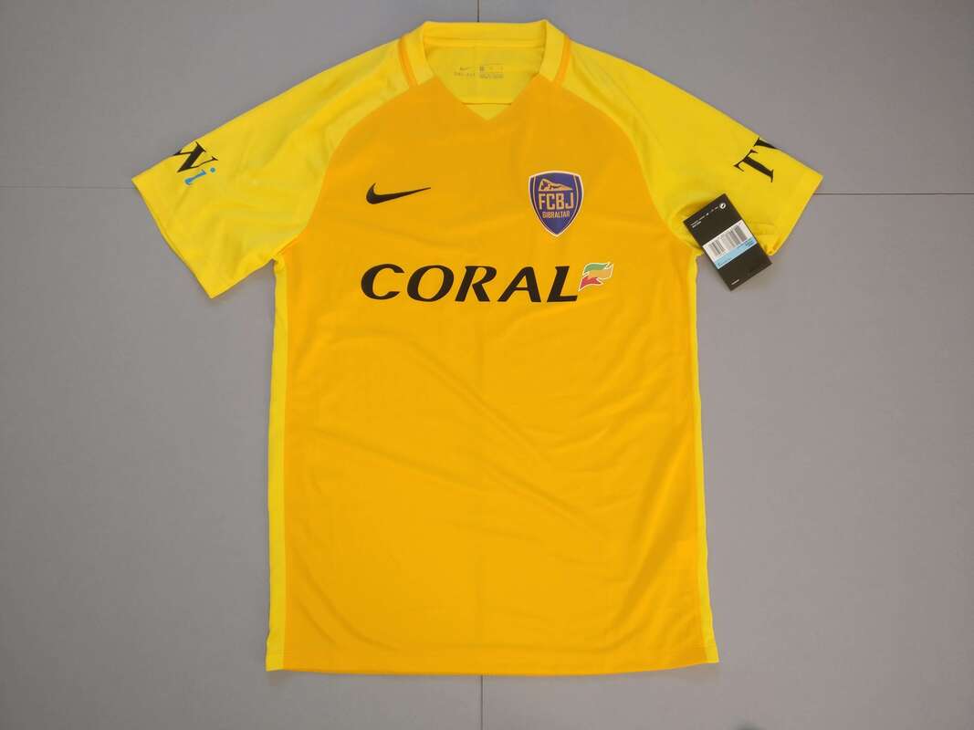 F.C. Boca Gibraltar Home 2017/2018 Football Shirt Manufactured By Nike. The Team Plays Football In Gibraltar.