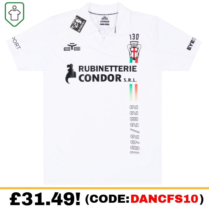 F.C. Pro Vercelli 1892 Home 2022/2023 Football Shirt Manufactured By Eye. The Club Plays In Italy.