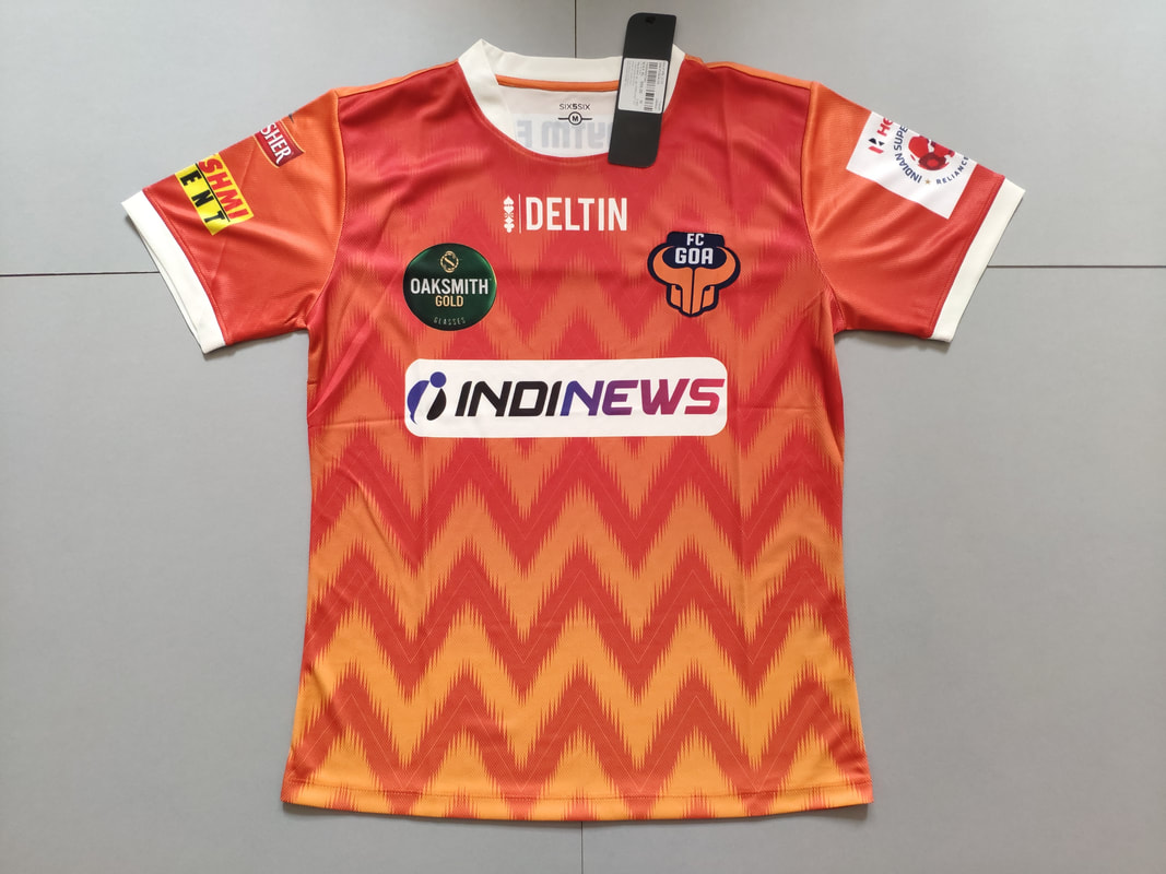 FC Goa Home 2020/2021 Football Shirt Manufactured By Six5Six. The Club Plays Football In India.