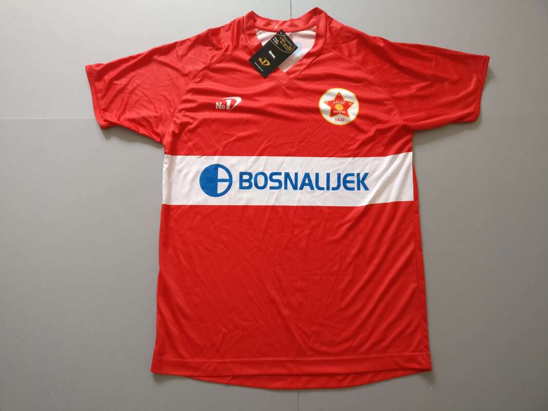 FK Velež Mostar Home 2016/2017 Football Shirt Manufactured By Number 1. The Team Plays Football In Bosnia & Herzegovina..