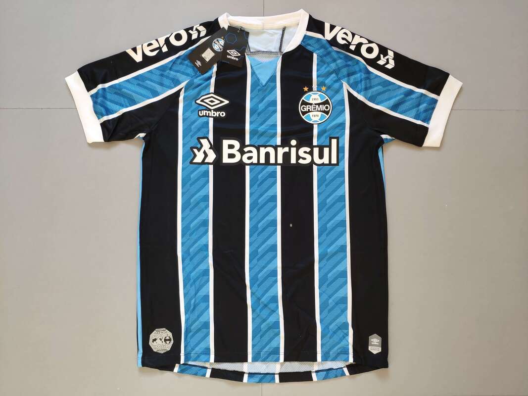 Grêmio Home 2020/2021 Football Shirt Manufactured By Umbro. The Club Plays Football In Brazil.
