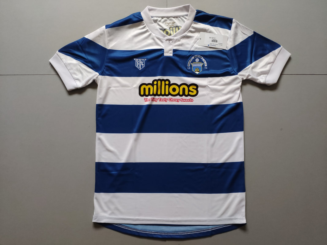 Greenock Morton F.C. Home 2020/2021 Football Shirt Manufactured By est 1874. The Club Plays Football In Scotland.
