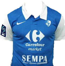 Grenoble​​​​ Home 2020/2021 Football Shirt Manufactured By Nike. The Club Plays Football In France.