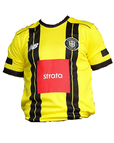 Harrogate Town Home 2020/2021 Football Shirt Manufactured By New Balance. The Club Plays Football In England.