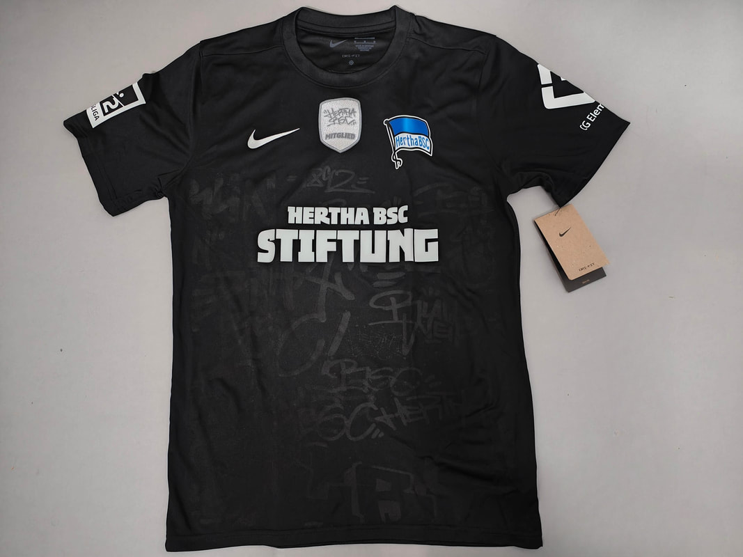 Hertha BSC 'Black Concrete' 2023/2024 Football Shirt Manufactured By Nike. The Club Plays Football In Germany.