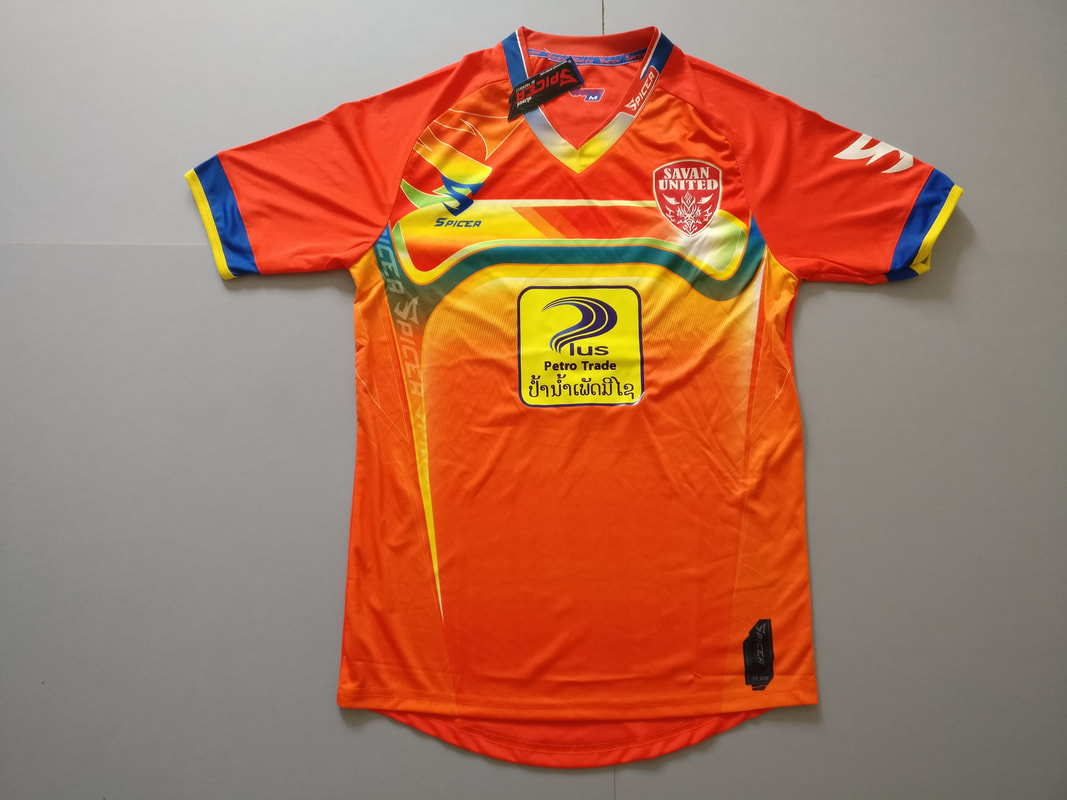 Savan United FC Home 2016 Football Shirt Manufactured By Spicer. The Team Plays Football In Laos.