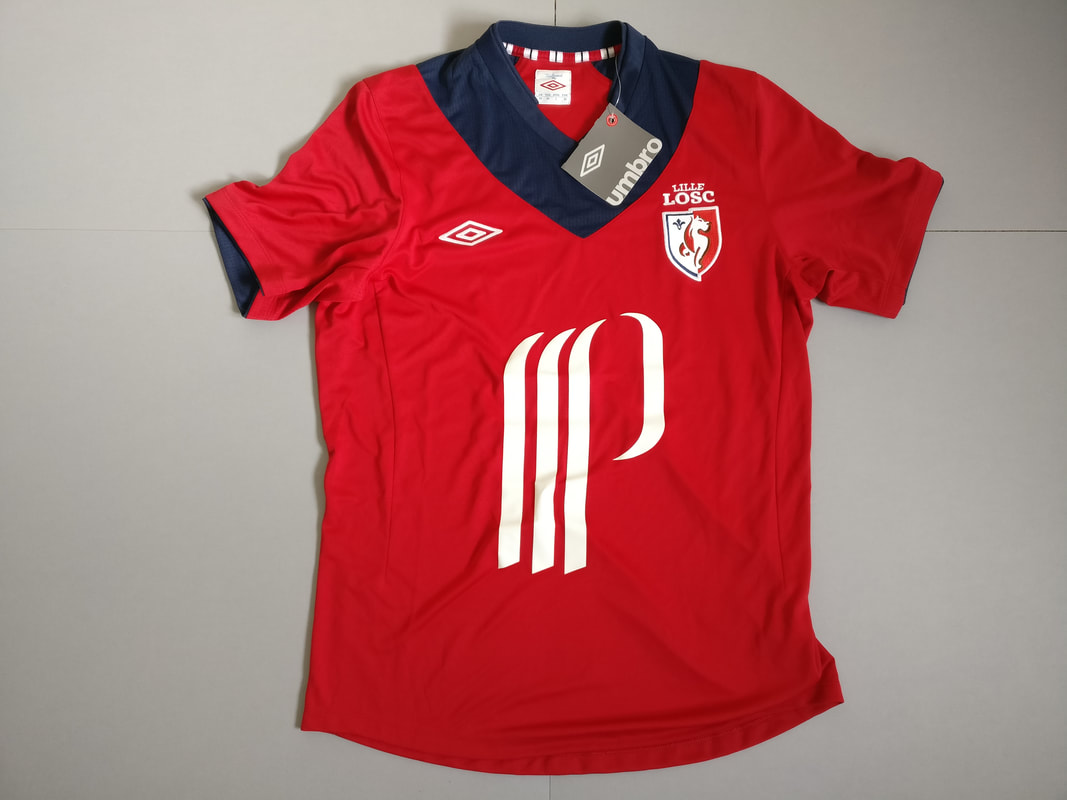Lille OSC Home 2012/2013 Football Shirt Manufactured By Umbro. The Club Plays Football In France.