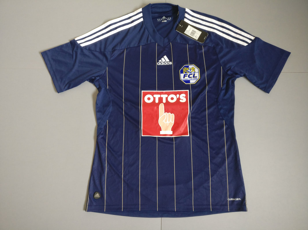 FC Luzern Home 2011-2013 Football Shirt Manufactured By Adidas. The Club Plays Football In Switzerland.