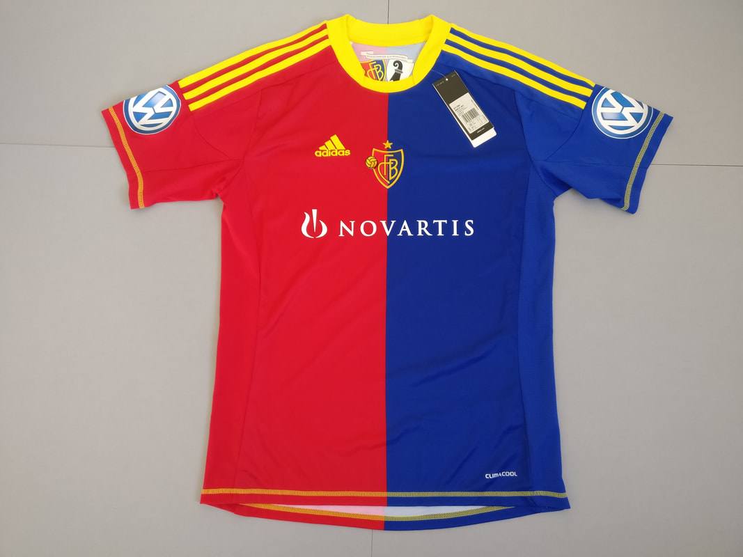 FC Basel 1893 Home 2012/2013 Football Shirt Manufactured By Adidas. The Club Plays Football In Switzerland.
