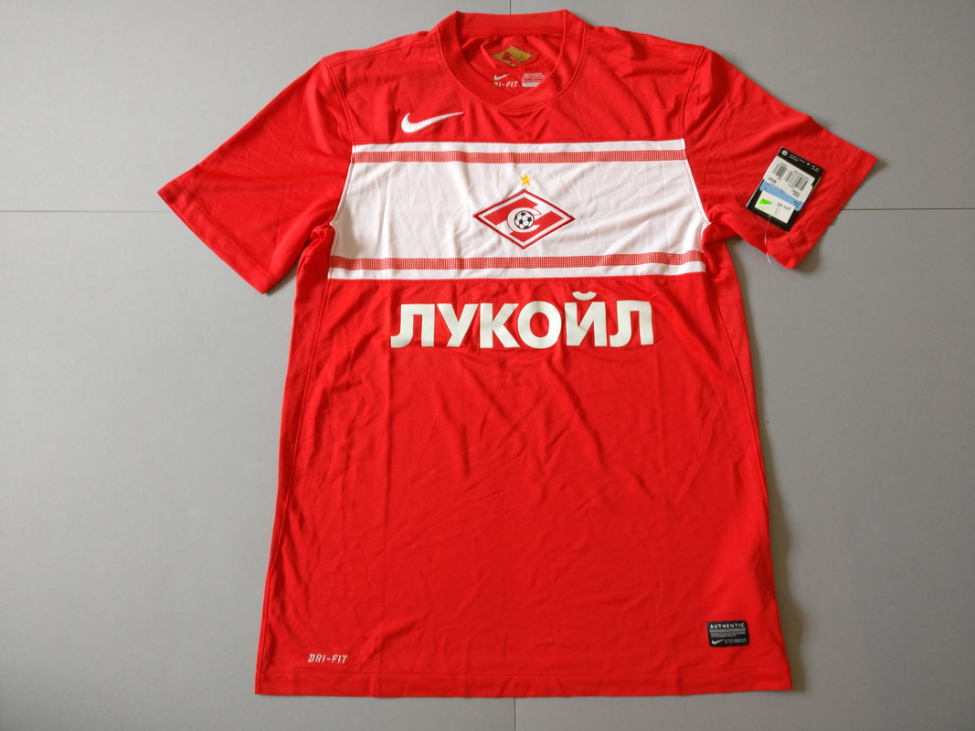 FC Spartak Moscow Home 2012/2013 Football Shirt Manufactured By Nike. The Club Plays Football In Russia.