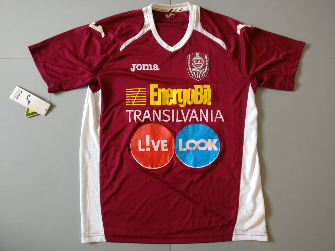 CFR Cluj Home 2012/2013 Football Shirt Manufactured By Joma. The Club Plays Football In Romania.