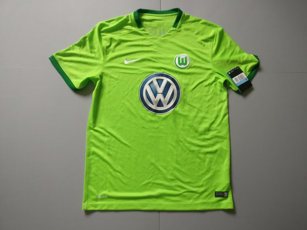 VfL Wolfsburg Home 2016/2017 Football Shirt Manufactured By Nike. The Club Plays Football In Germany.