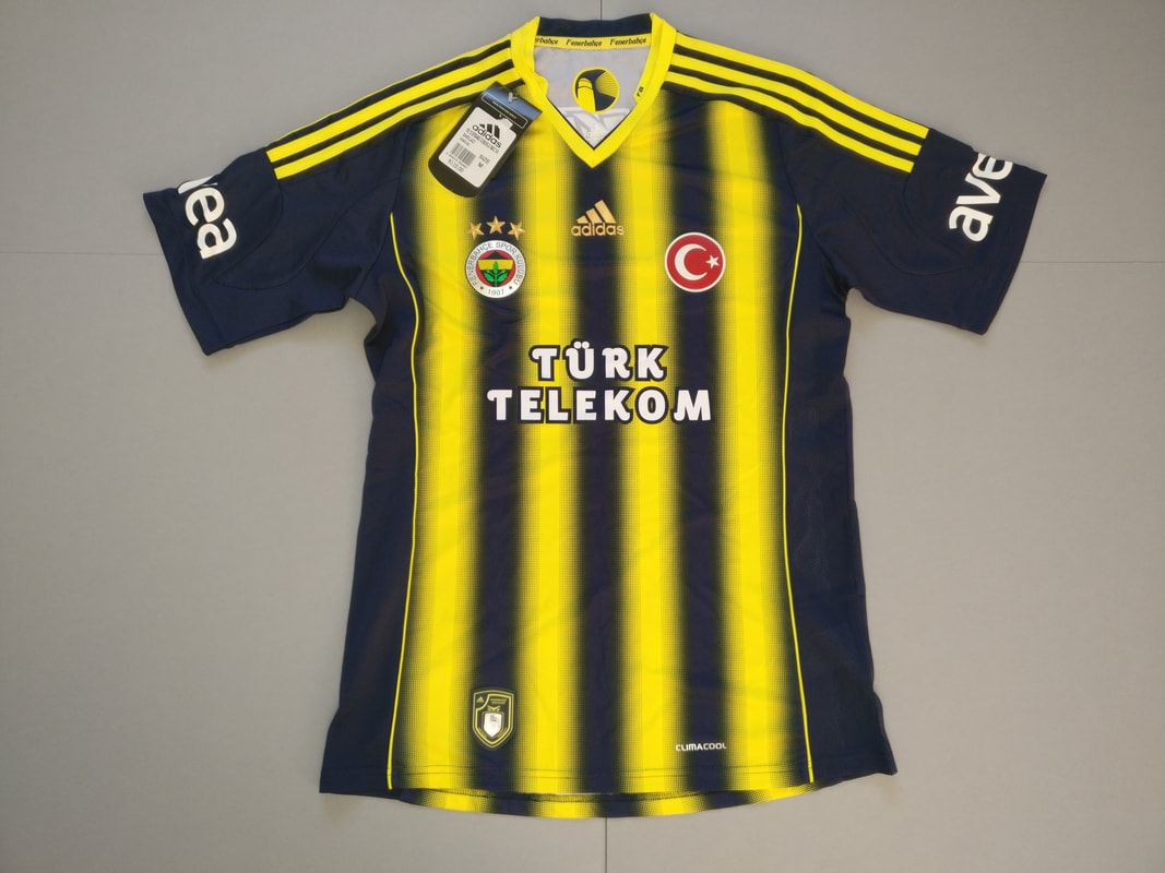 Fenerbahçe S.K. Home 2013/2014 Football Shirt Manufactured By Adidas. The Club Plays Football In Turkey.