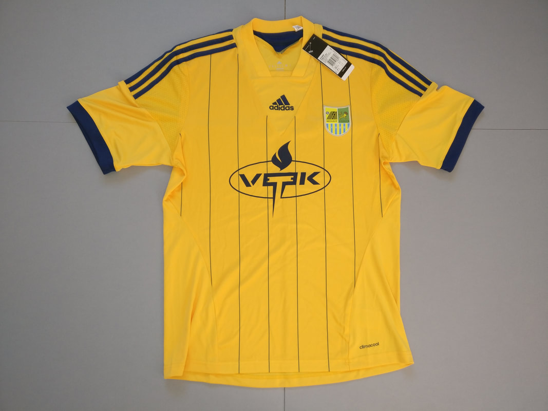 FC Metalist Kharkiv Home 2013/2014 Football Shirt Manufactured By Adidas. The Club Plays Football In Ukraine.