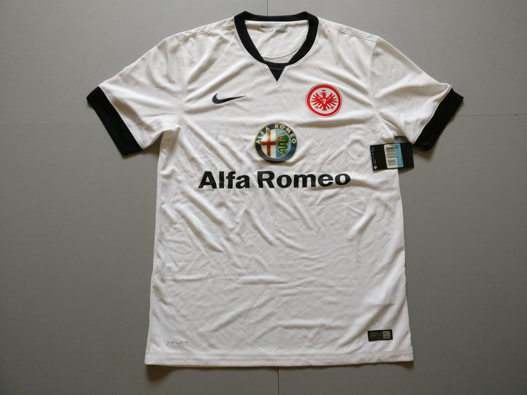 Eintracht Frankfurt Away 2014/2015 Football Shirt Manufactured By Nike. The Club Plays Football In Germany.
