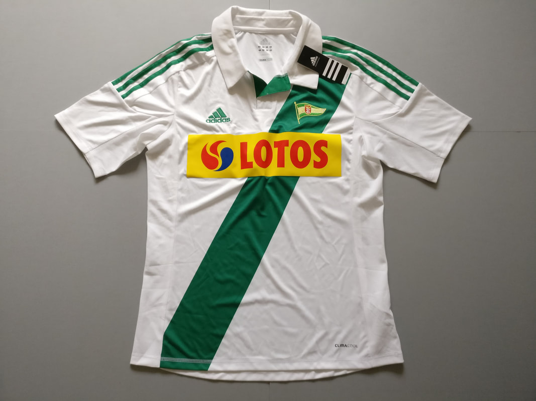 Lechia Gdańsk Home 2012/2013 Football Shirt Manufactured By Adidas. The Club Plays Football In Poland.