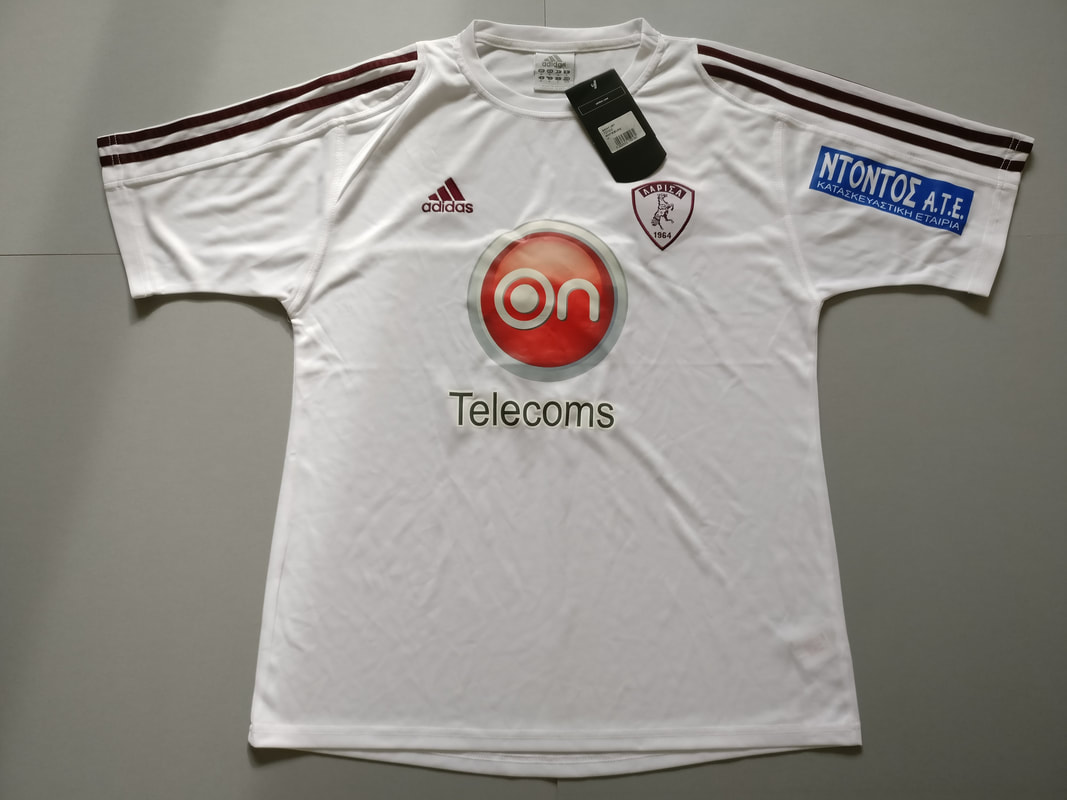 AE Larissa FC Away 2008/2009 Football Shirt Manufactured By Adidas. The Club Plays Football In Greece.