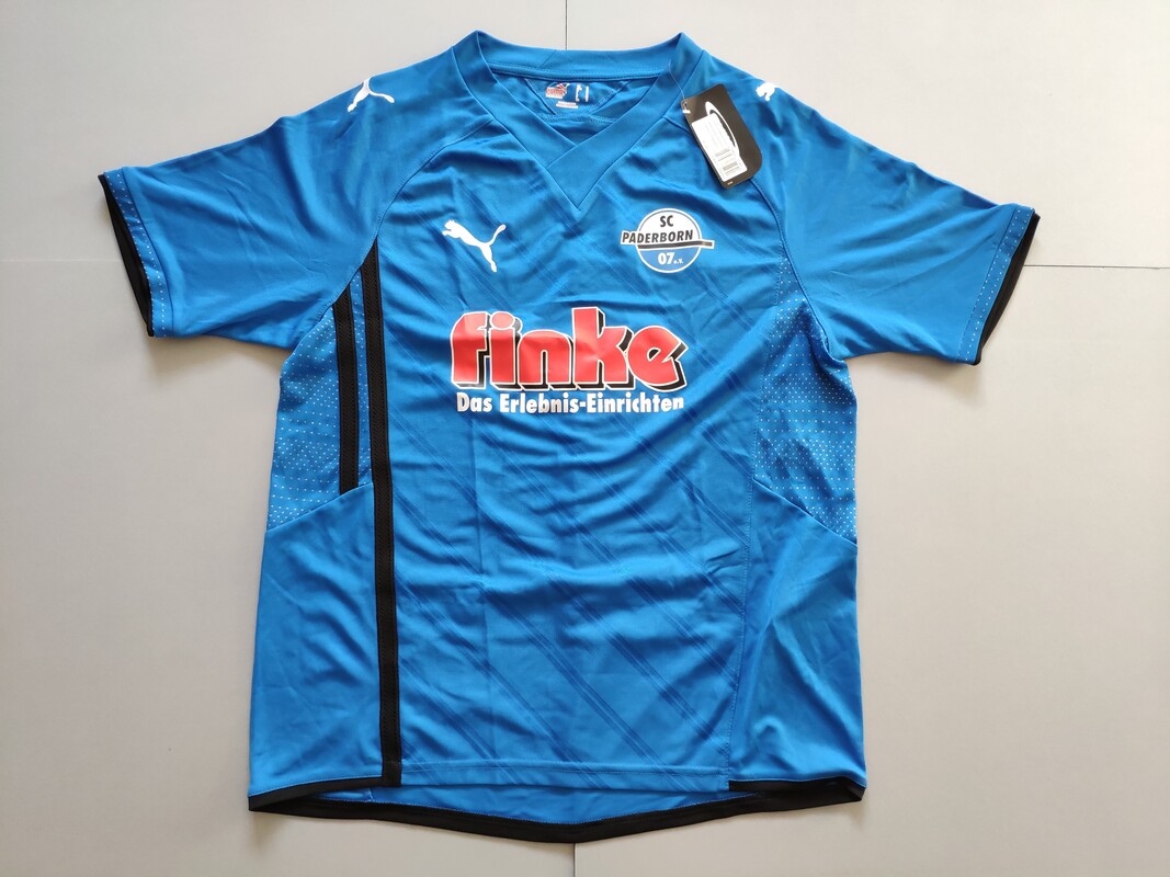 SC Paderborn 07 Home 2009/2010 Football Shirt Manufactured By Puma. The Club Plays Football In Germany.
