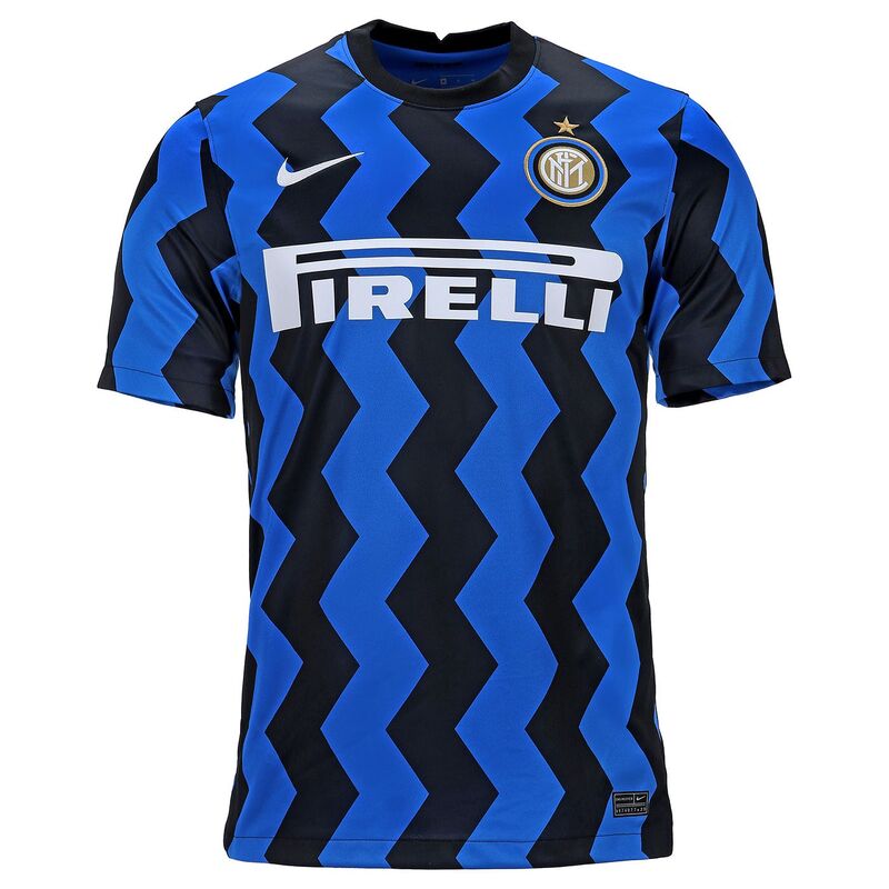 Internazionale Home 2020/2021 Football Shirt Manufactured By Nike. The Club Plays Football In Italy.