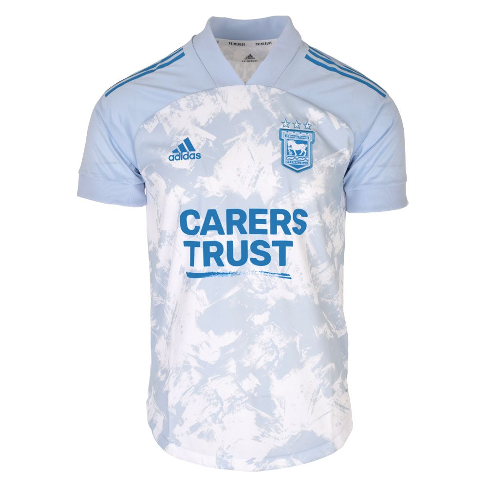 Ipswich Town Away 2020/2021 Football Shirt Manufactured By Adidas. The Club Plays Football In England.
