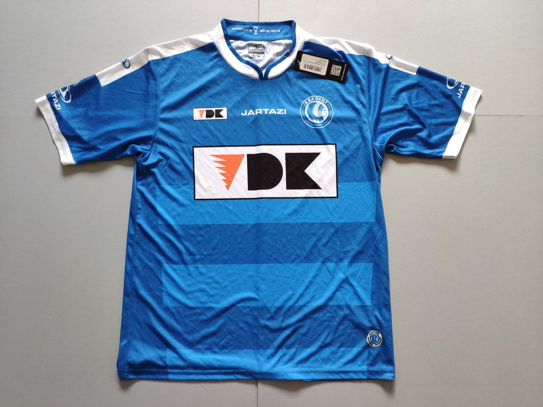 KAA Gent Home 2015/2016 Football Shirt Manufactured By Jartazi. The team plays football in Belgium.