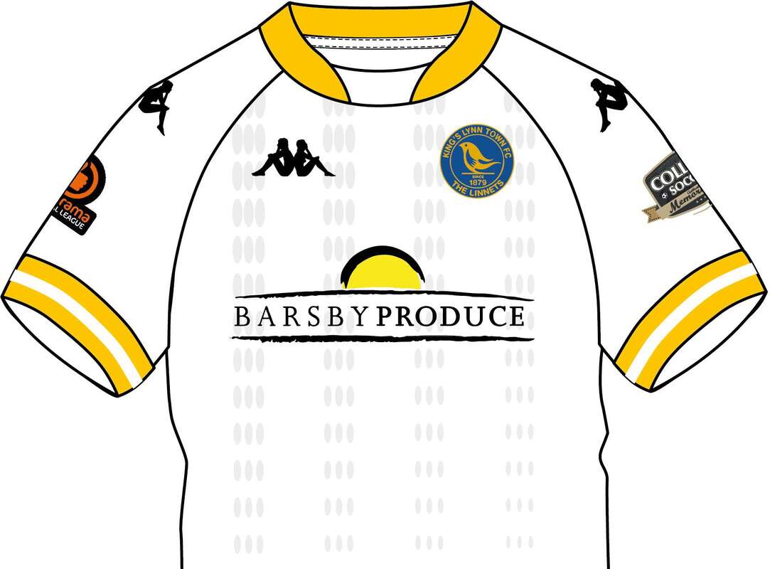 King's Lynn Town Away 2020/2021 Football Shirt Manufactured By Kappa. The Club Plays Football In England.