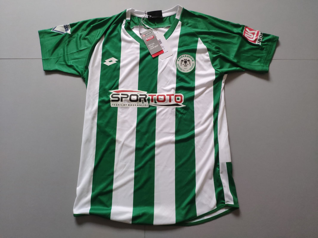 Konyaspor Home 2019/2020 Football Shirt Manufactured By Lotto. The Club Plays Football In Turkey.