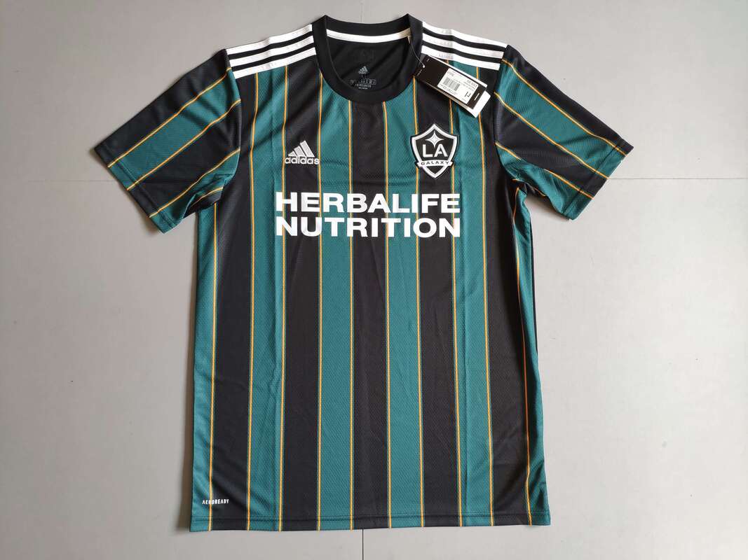 LA Galaxy Away 2021/2022 Football Shirt Manufactured By Adidas. The Club Plays Football In The United States.