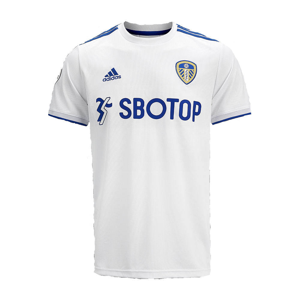 Leeds United Home 2020/2021 Football Shirt Manufactured By Adidas. The Club Plays Football In The Premier League.