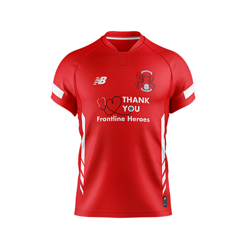 Leyton Orient Home 2020/2021 Football Shirt Manufactured By New Balance. The Club Plays Football In England.